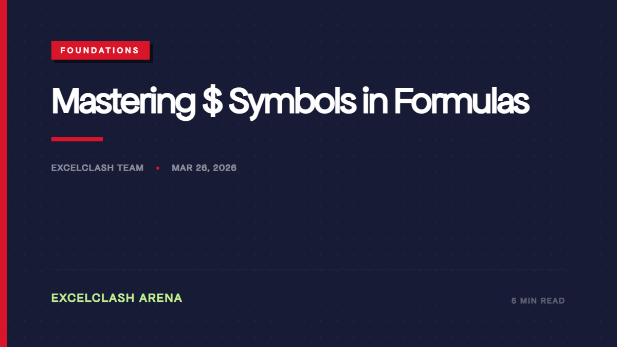 Absolute vs Relative References in Excel