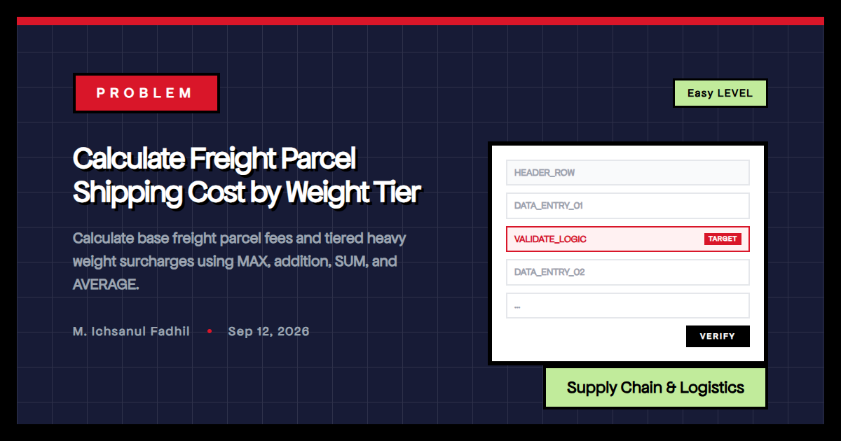 Calculate Freight Parcel Shipping Cost by Weight Tier