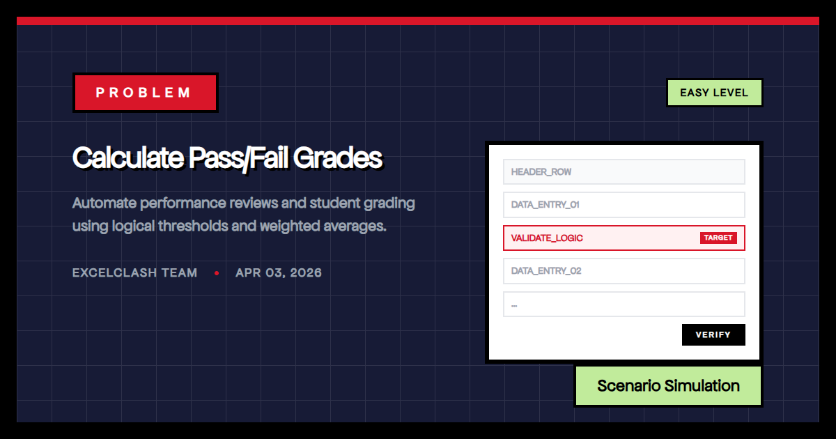 Calculate Pass/Fail Grades
