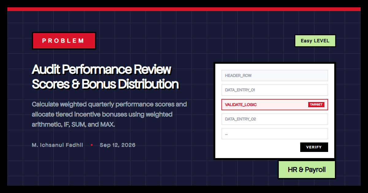 Audit Performance Review Scores & Bonus Distribution