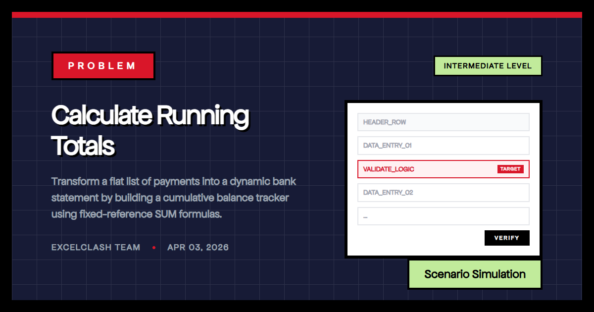 Calculate Running Totals