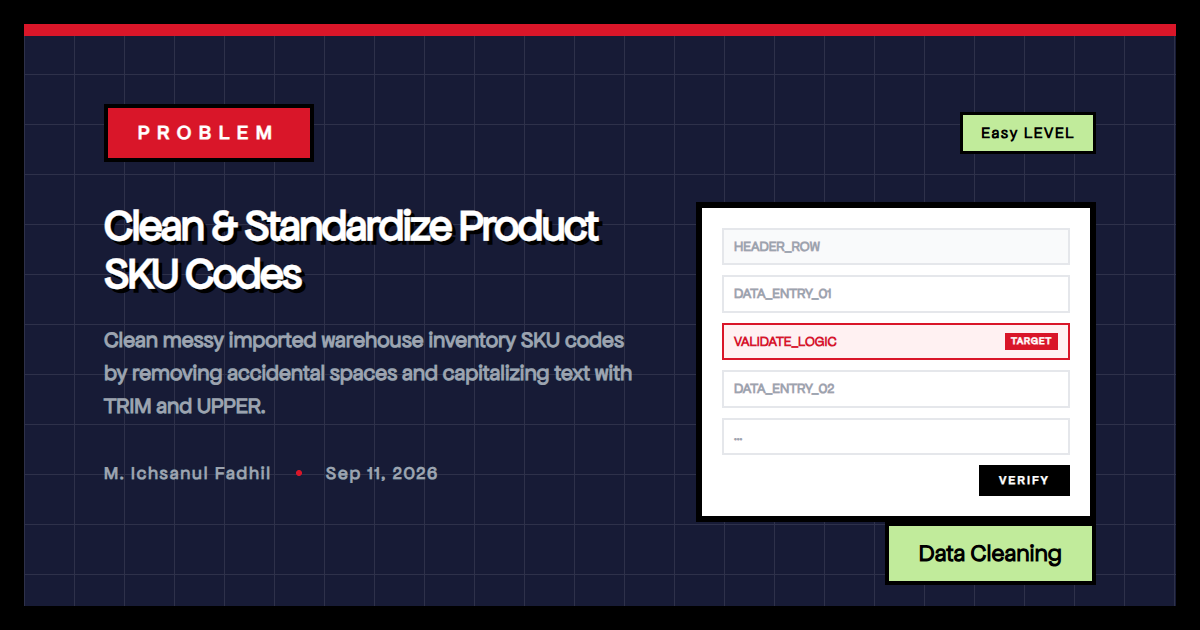 Clean & Standardize Product SKU Codes
