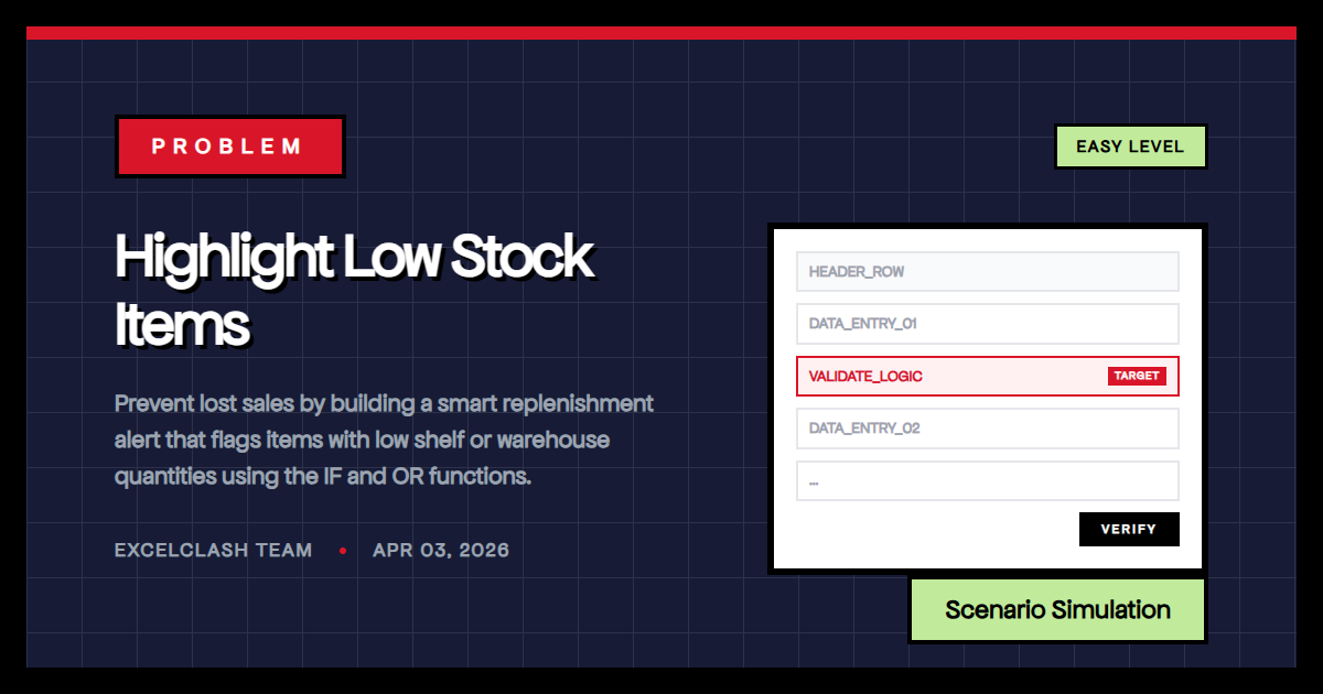 Highlight Low Stock Items