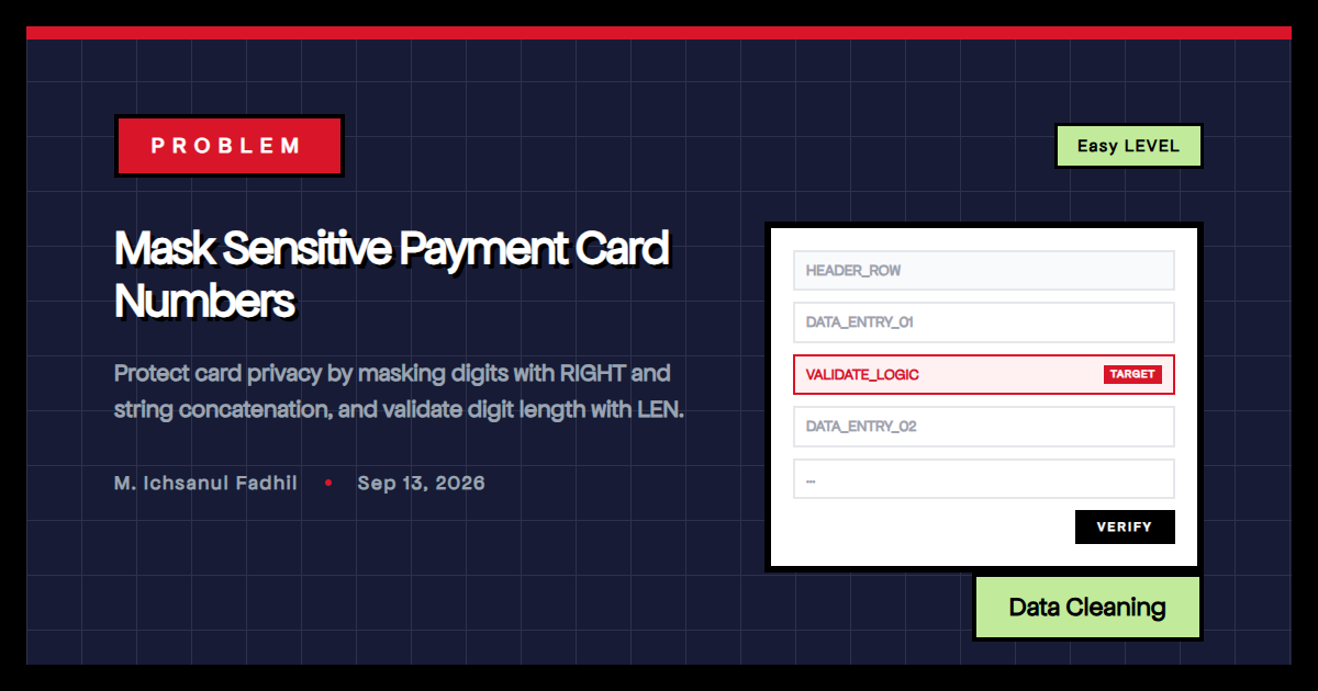 Mask Sensitive Payment Card Numbers