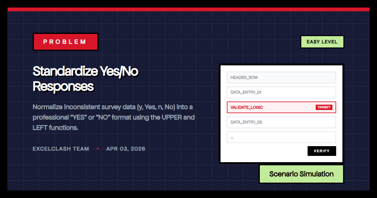 Standardize Yes/No Responses