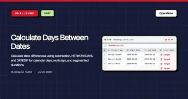 Interactive Spreadsheet Challenge: Calculate Days Between Dates