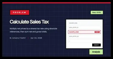 Interactive Spreadsheet Challenge: Calculate Sales Tax