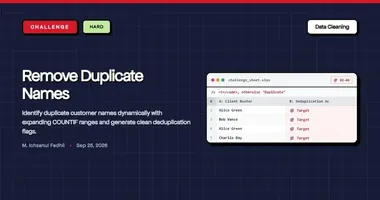 Interactive Spreadsheet Challenge: Remove Duplicate Names