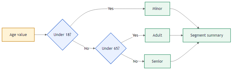 Age bracket categorization problem flow