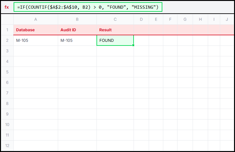 CountIf Exists Illustration