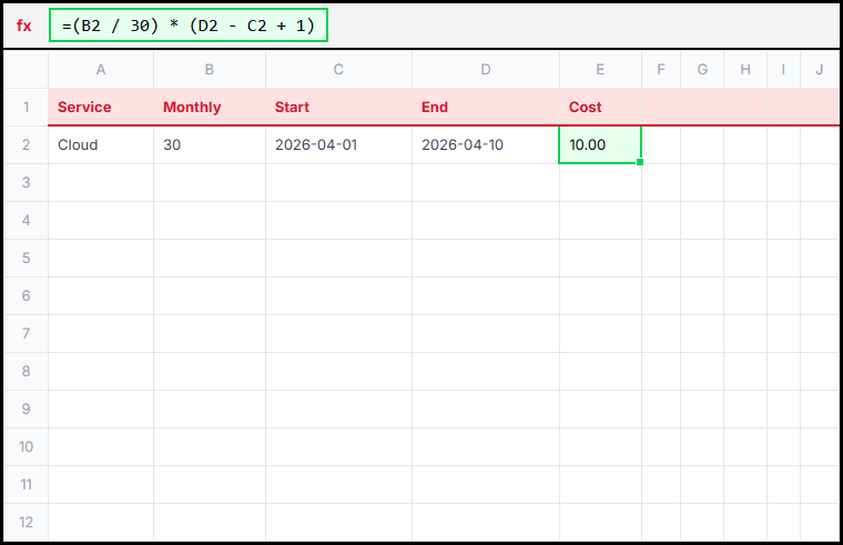 Daily Rate Illustration