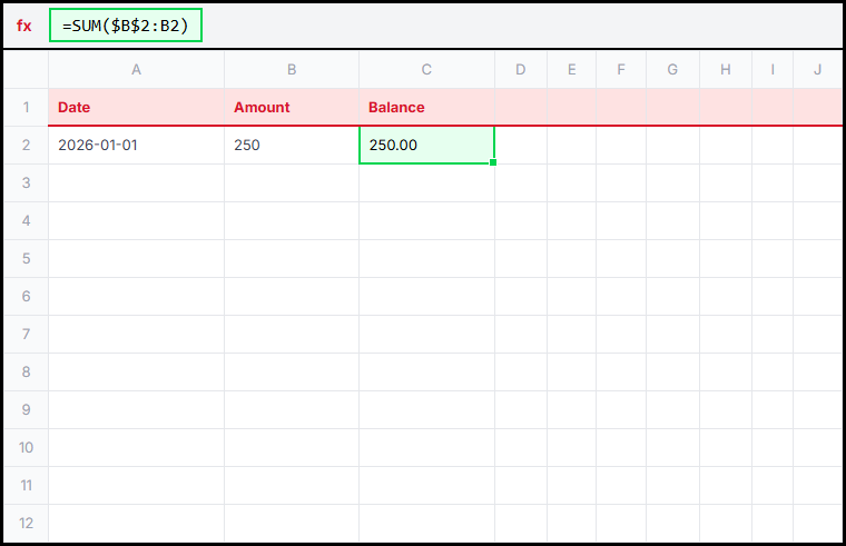 Fixed Sum Range Illustration