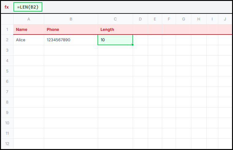 Len Check Illustration