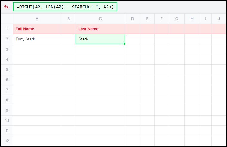 Last Name Extraction Illustration