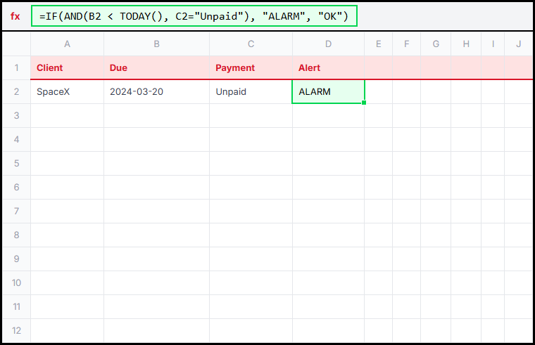 Unpaid and Past Illustration