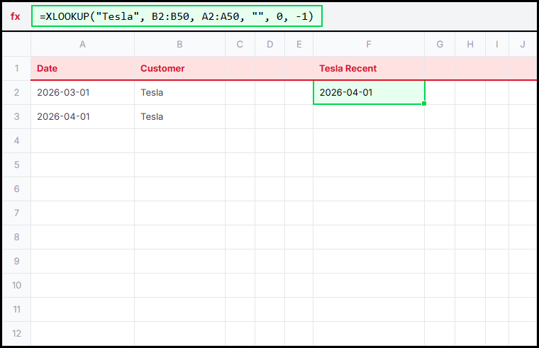 XLOOKUP Last Illustration