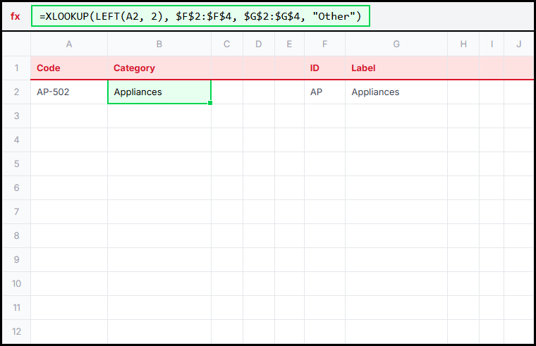 XLOOKUP Prefix Illustration