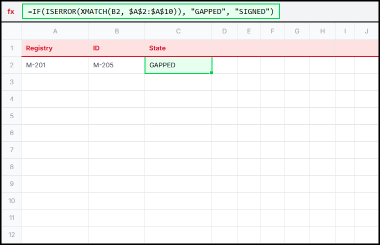 XMatch Exact Illustration