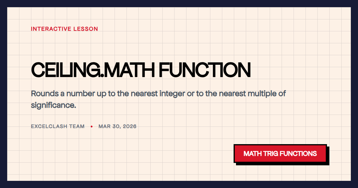 CEILING.MATH Function