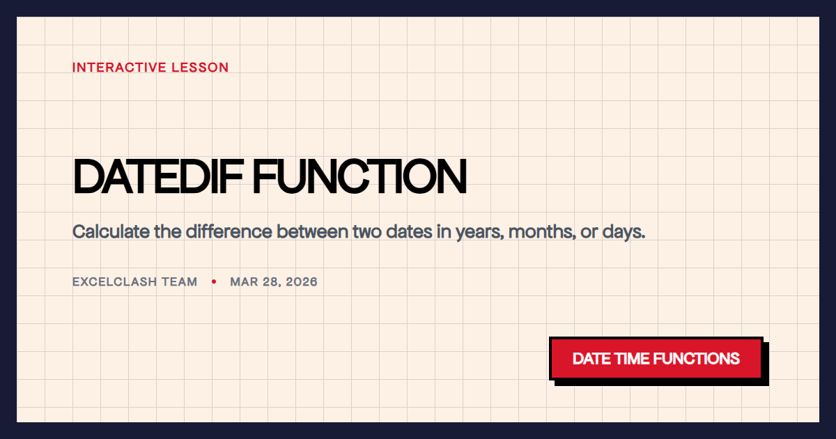 DATEDIF Function