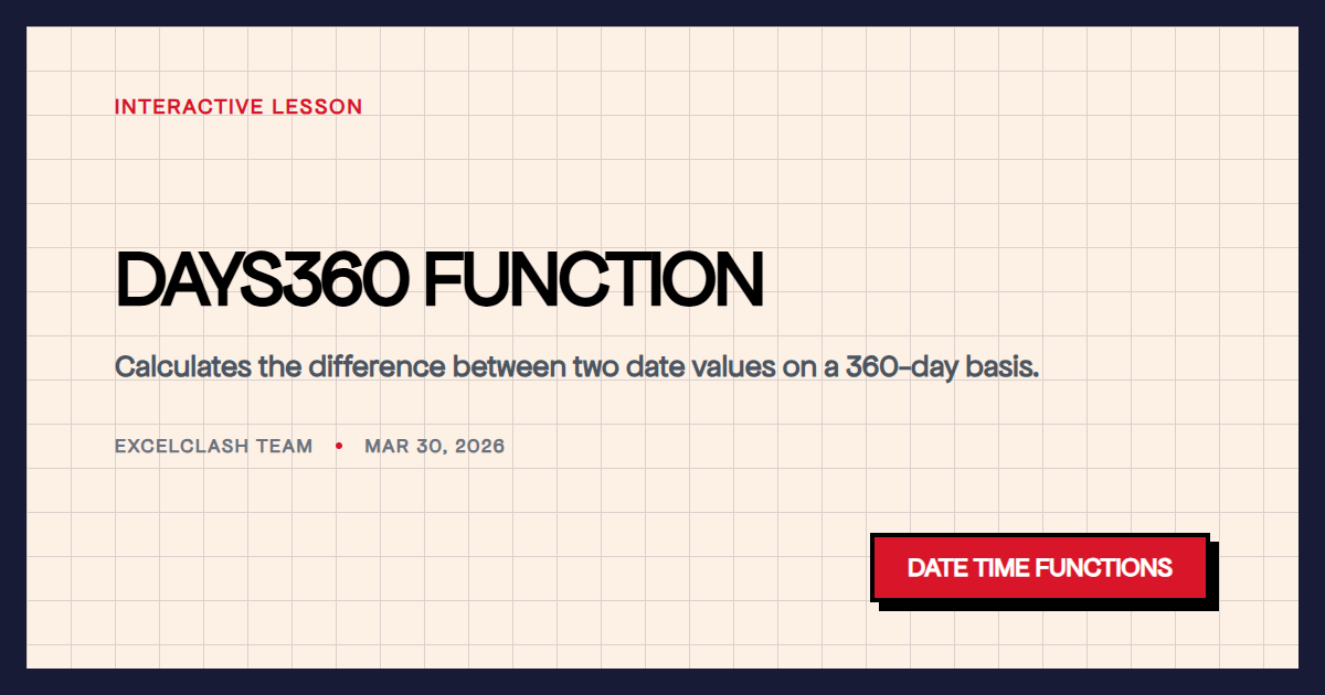 DAYS360 Function