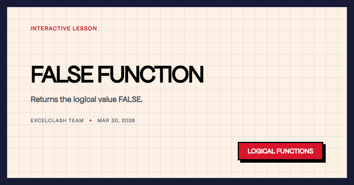 FALSE Function