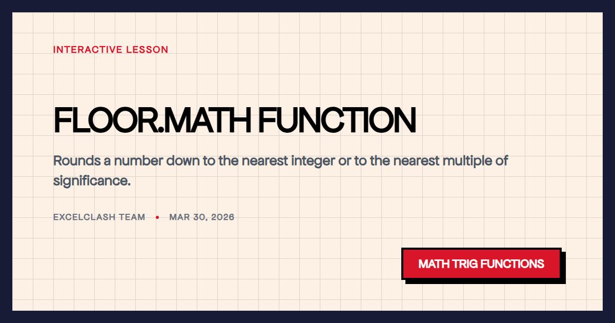 FLOOR.MATH Function