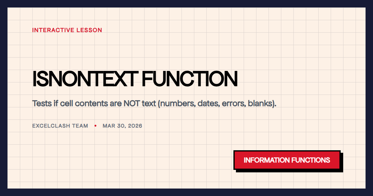 ISNONTEXT Function