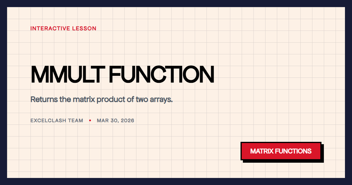 MMULT Function