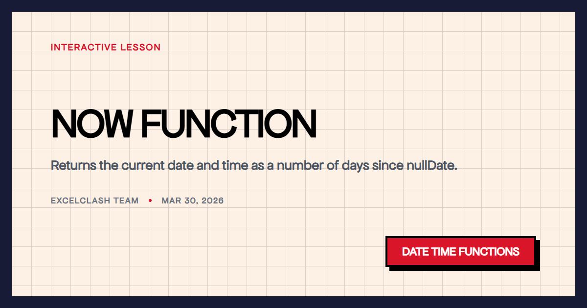 NOW Function