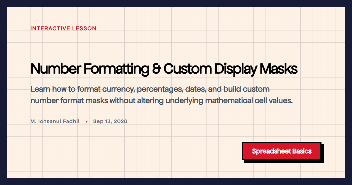 Formatting Numbers, Currency & Percentages