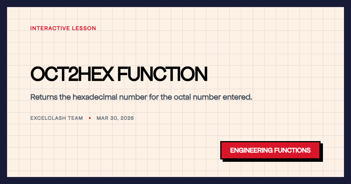 OCT2HEX Function