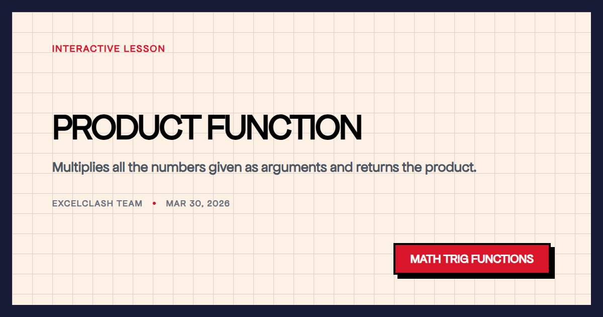 PRODUCT Function