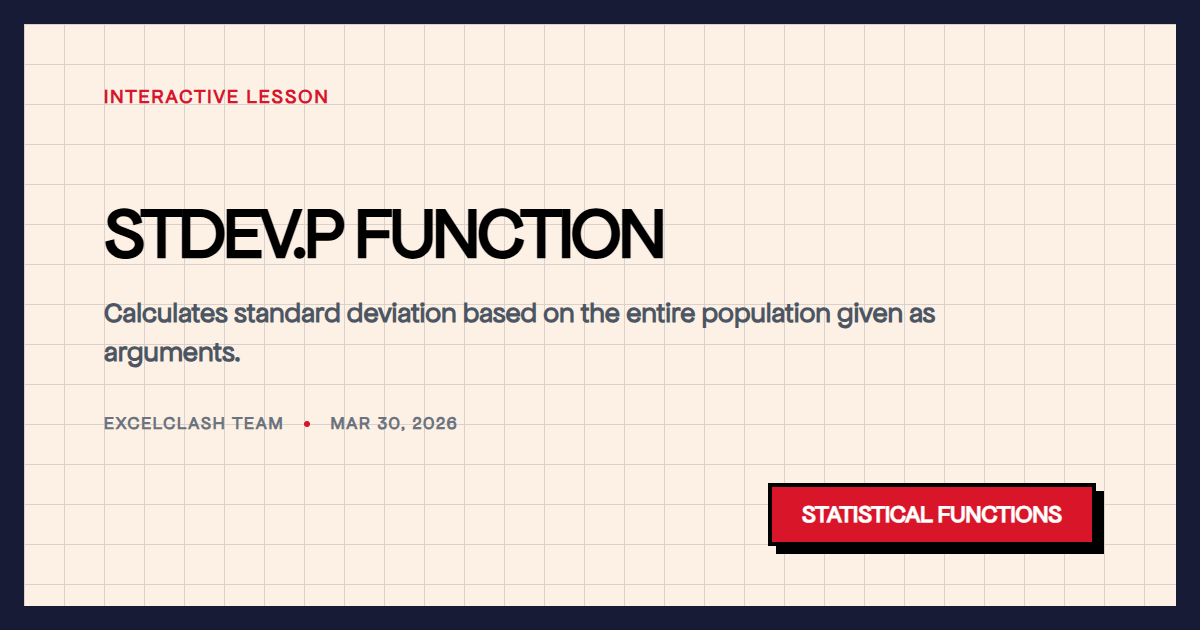 STDEV.P Function