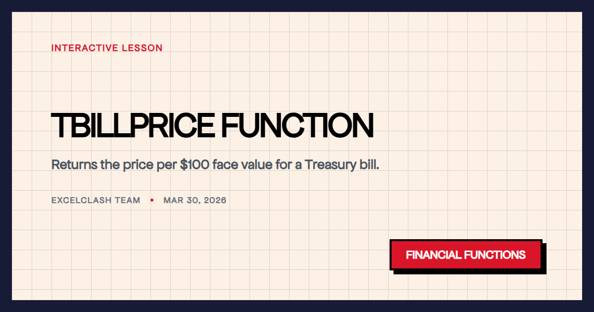 TBILLPRICE Function