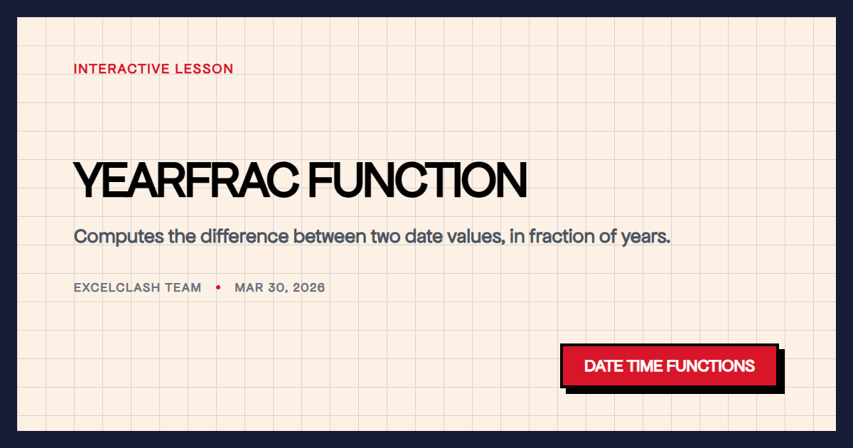 YEARFRAC Function